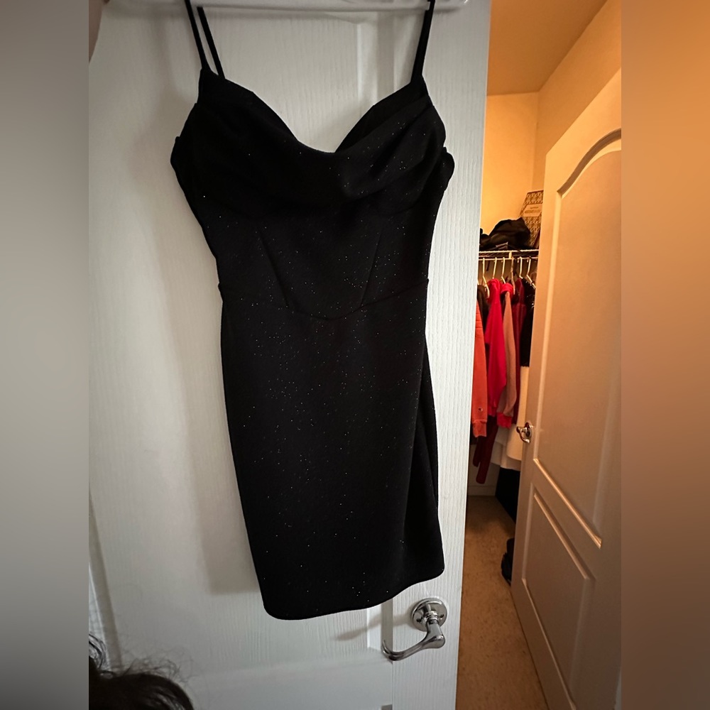 black sparkly homecoming dress